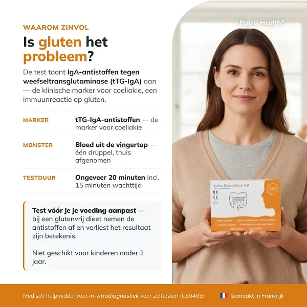 Patris Health Coeliakie Zelftest – doel van de test en belangrijkste informatie