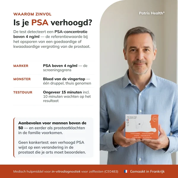 Patris Health PSA Zelftest – doel van de test en belangrijkste informatie