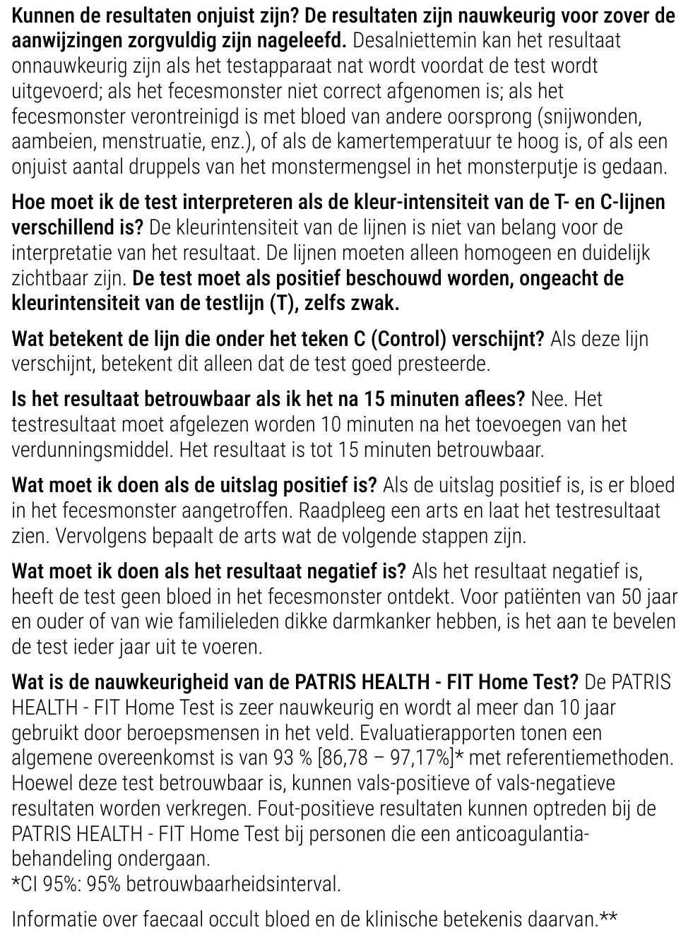 Gebruiksaanwijzing van de Immunochemische Fecale Occult Bloedtest van Patris Health – over de test, vragen en antwoorden (deel 2)